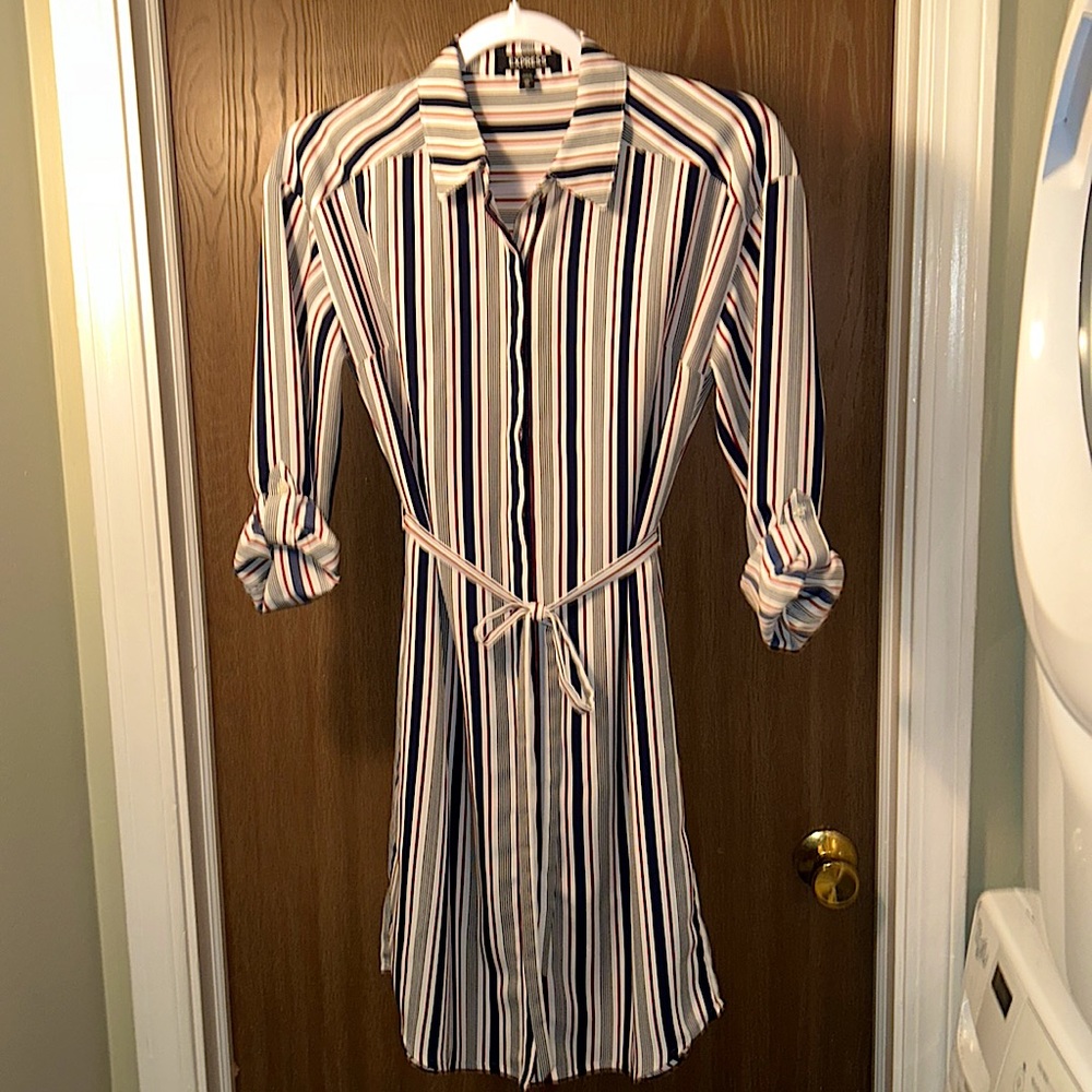 Express Striped Shirt Dress